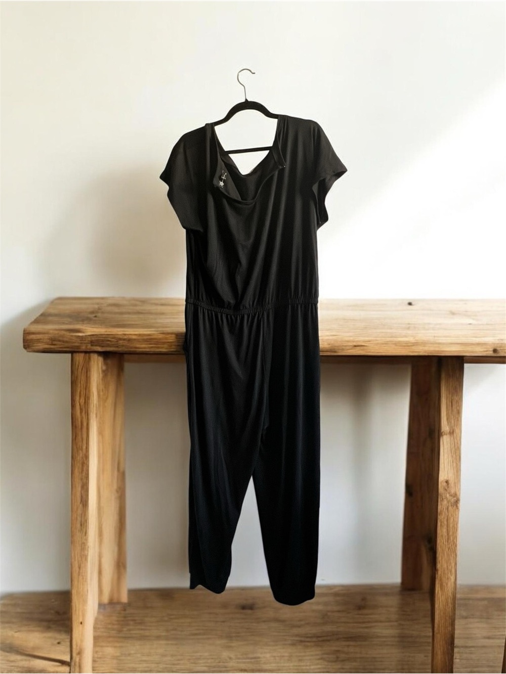 PrettyLittleThing Black Short Sleeve Jumpsuit